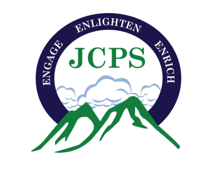 JCPS logo with mountains and clouds