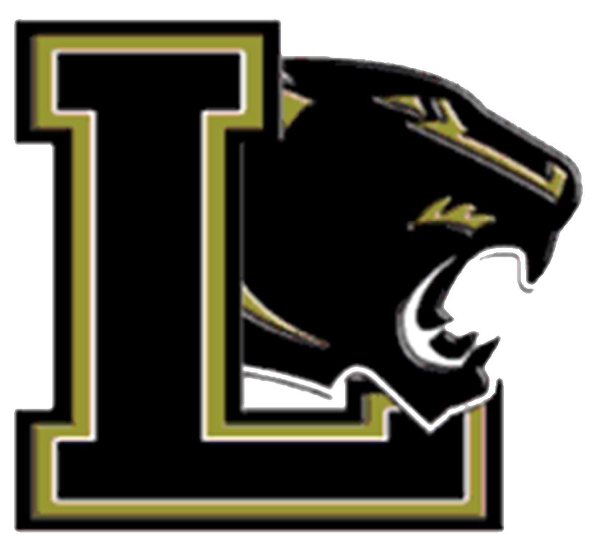 Stylized letter L with roaring panther silhouette.