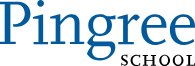 Pingree logo in blue font