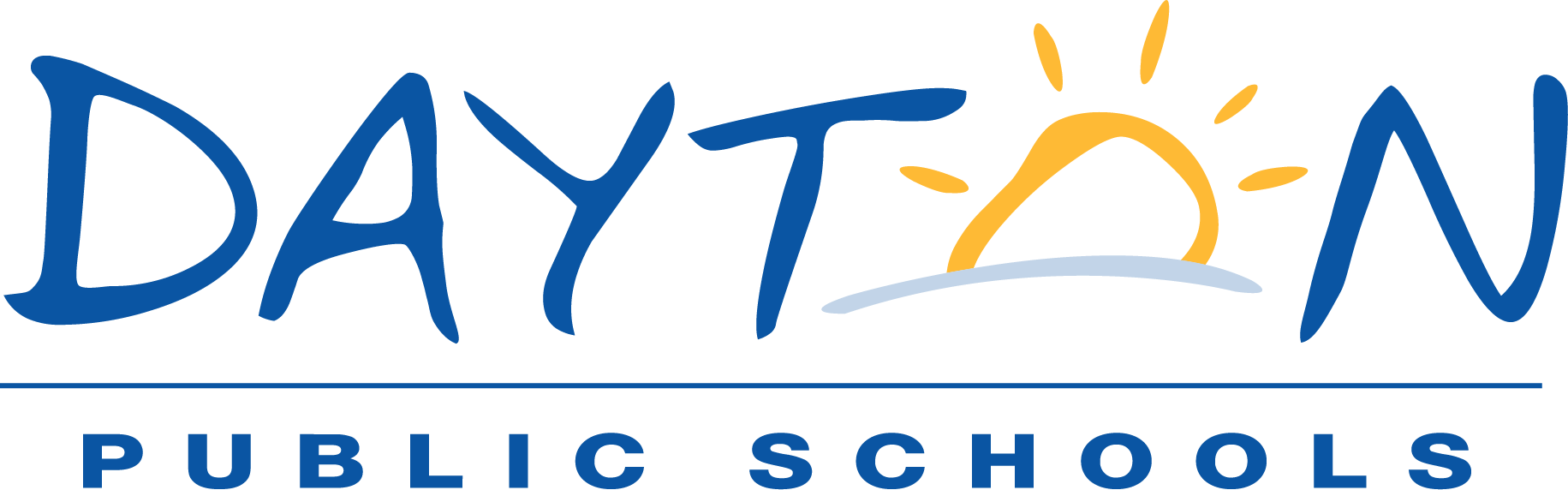 Dayton Public Schools logo with sun design