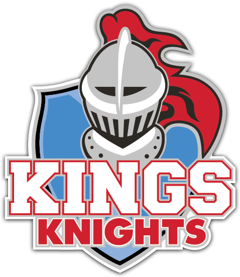 Kings Knights logo with knight helmet and crest.